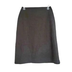 Banana Republic Women's Dark Brown Wool/Spandex Stretch Straight Skirt Made in I